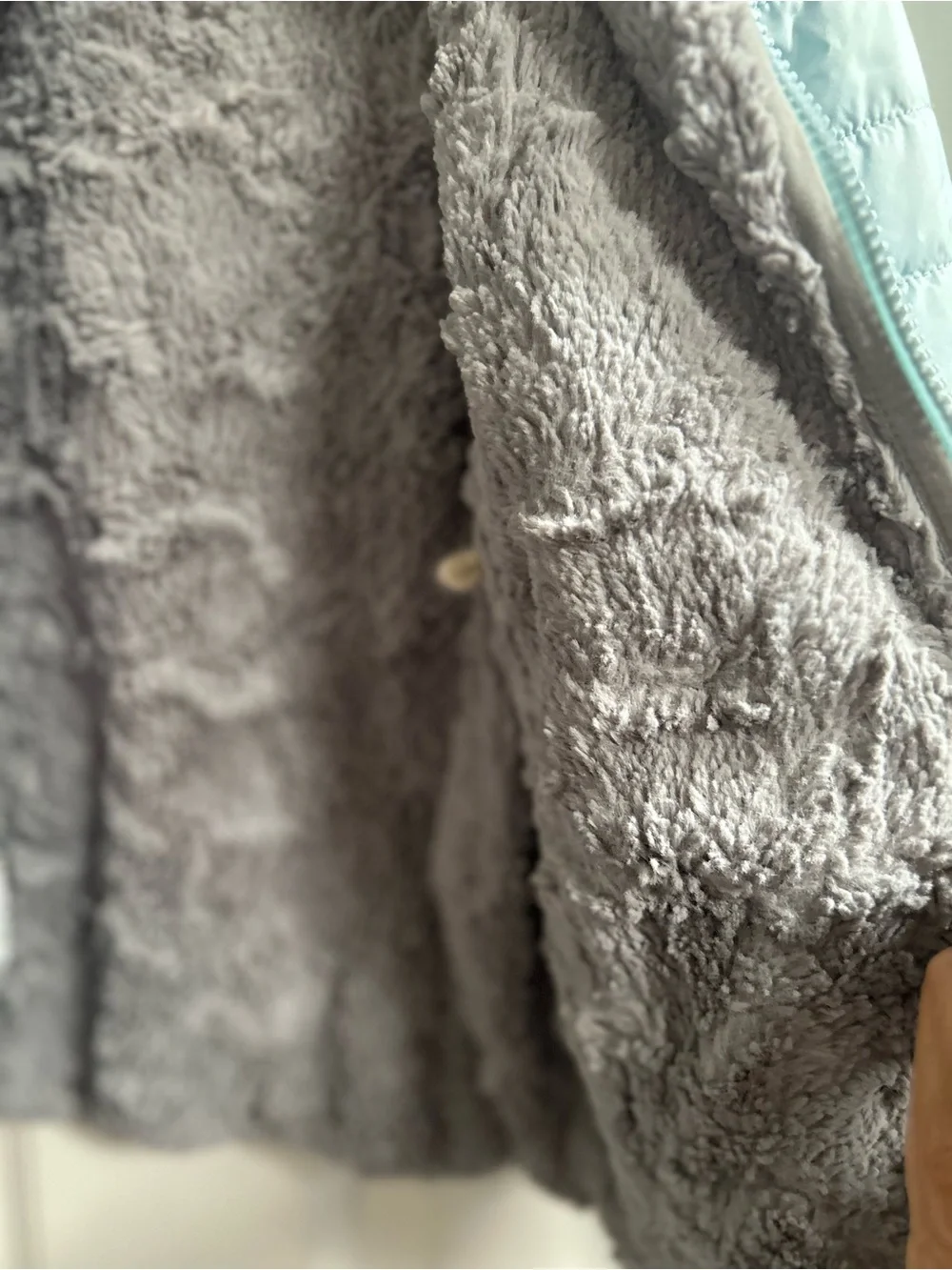 The North Face Girls' Light Blue Mossbud Swirl Reversible Insulated Jacket Sz 6